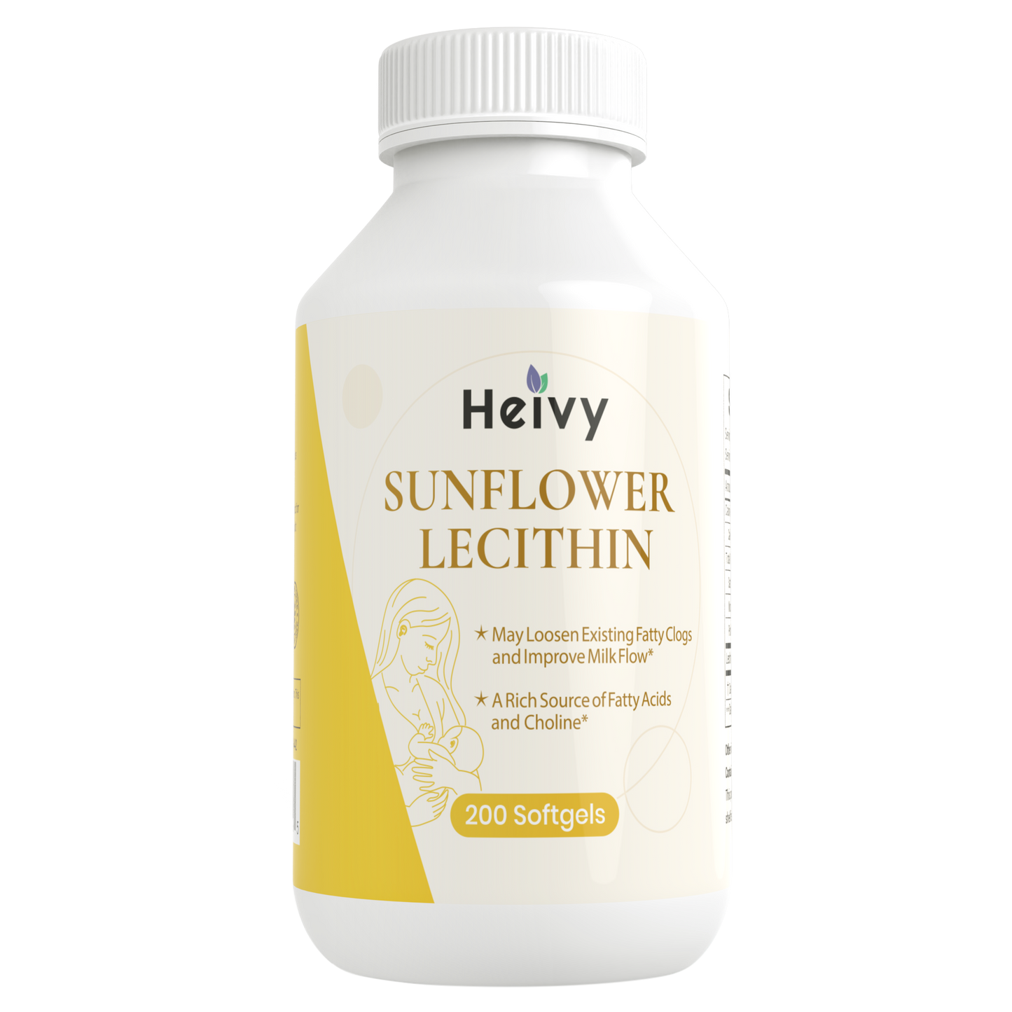 Heivy Sunflower Lecithin Supplement - FOR MILK FLOW & PLUGGED DUCTS